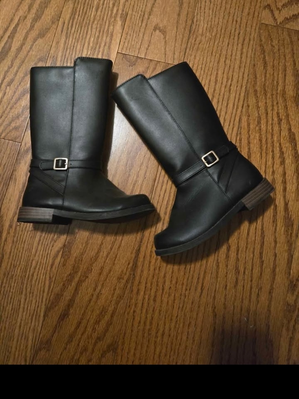 Gymboree Black Mid-Calf Buckle Riding Boots